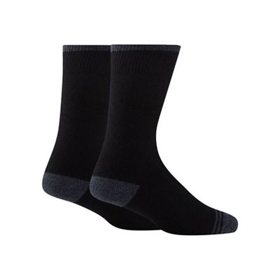 Pack of two black thermal socks